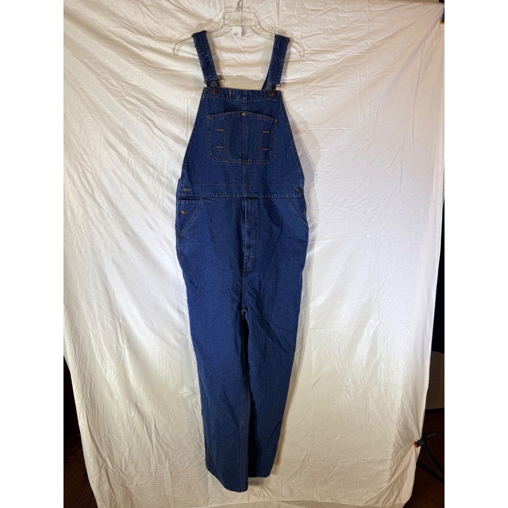 Lincoln Outfitters Denim Bib Overalls Medium Wash Blue Cotton 40x29